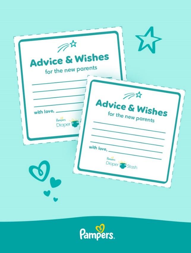 printable baby advice cards